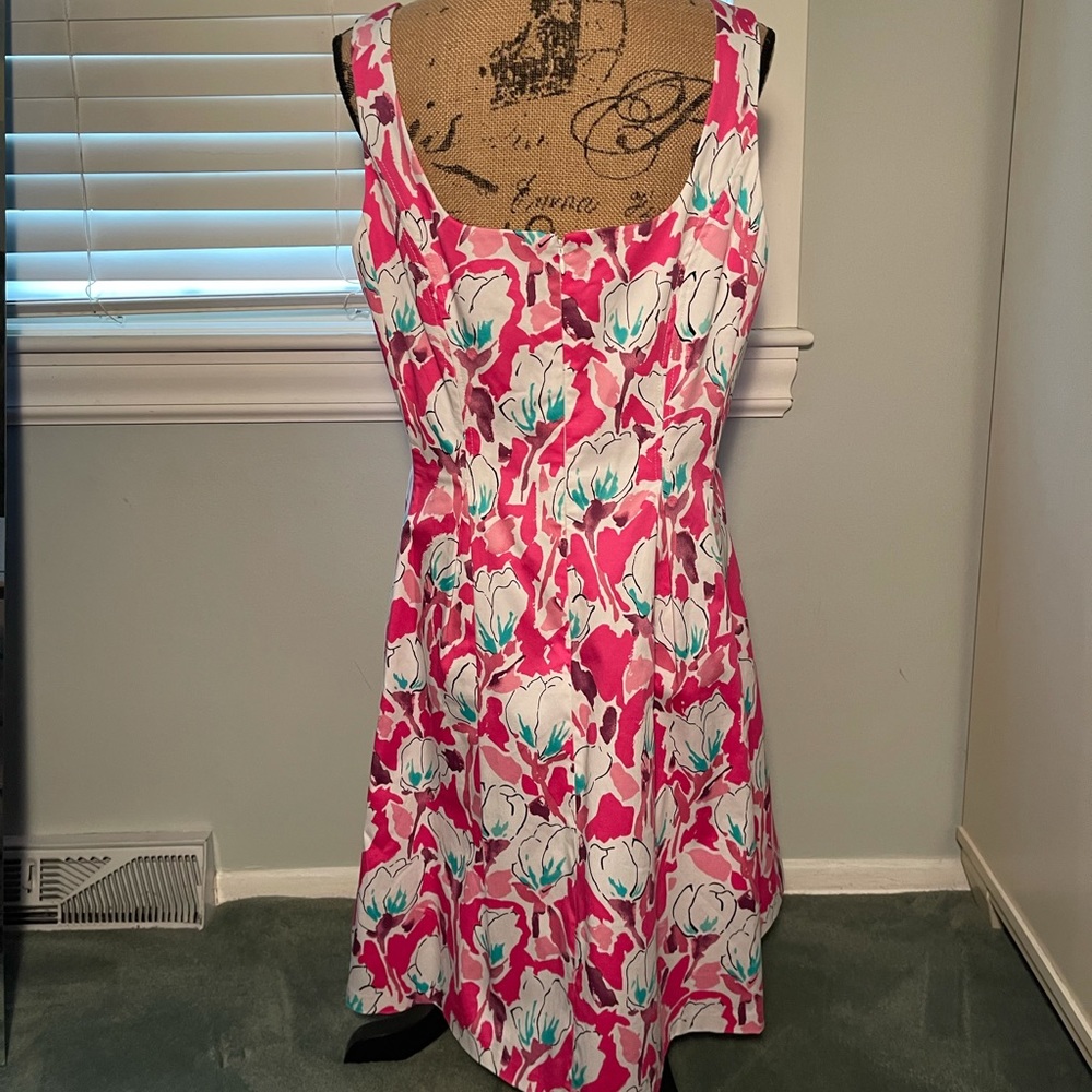 Anne Klein vibrant colors lined sundress
